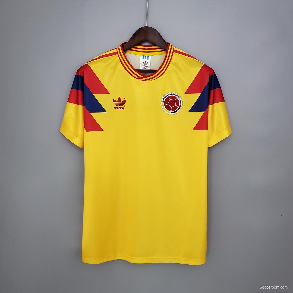 Retro Colombia 1990 home Soccer Jersey