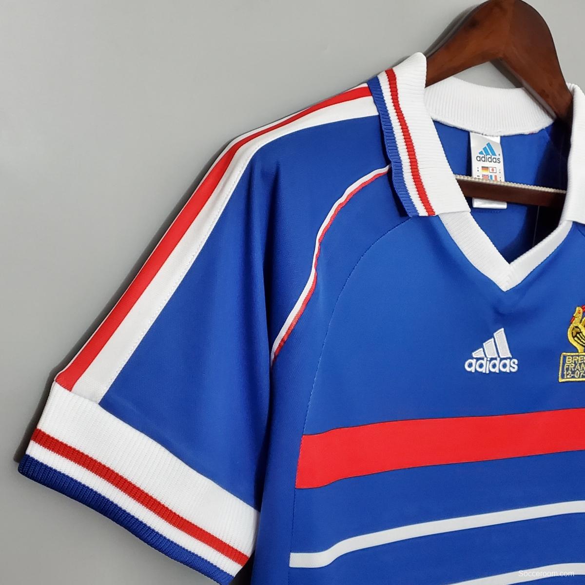 Retro 1998 France home Soccer Jersey