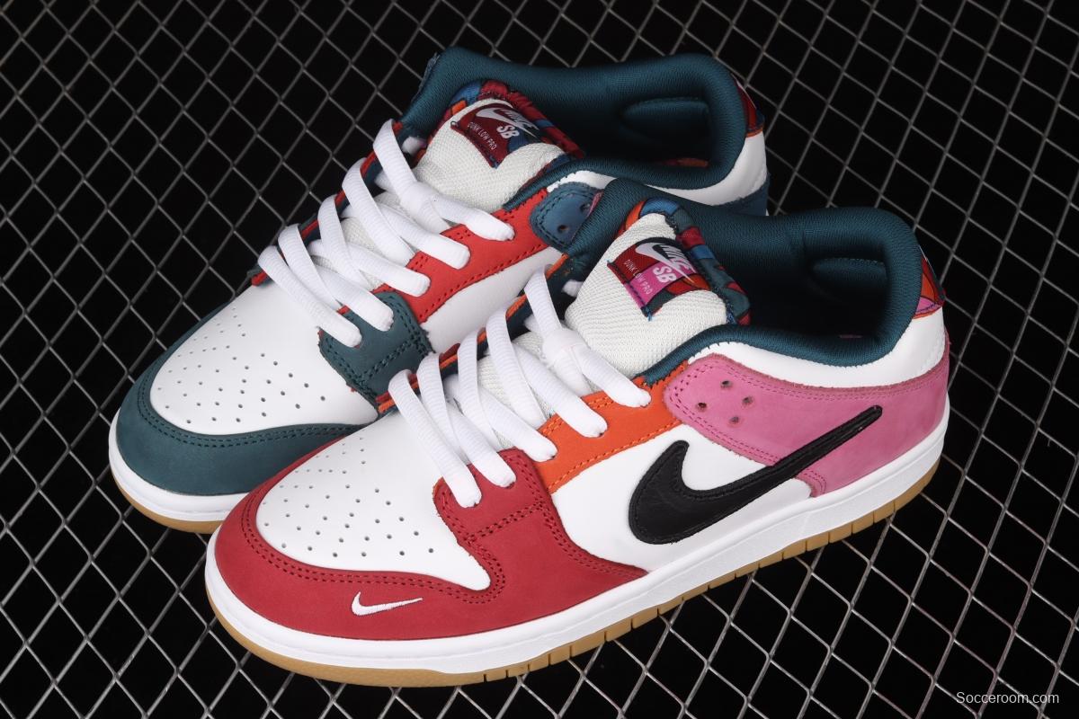 Parra x Nike SB DUNK Low Multi-Color 2021 Slam Dunk Series low-side leisure sports skateboard shoes mandarin duck color difference splicing double small hooks DH7695-2021