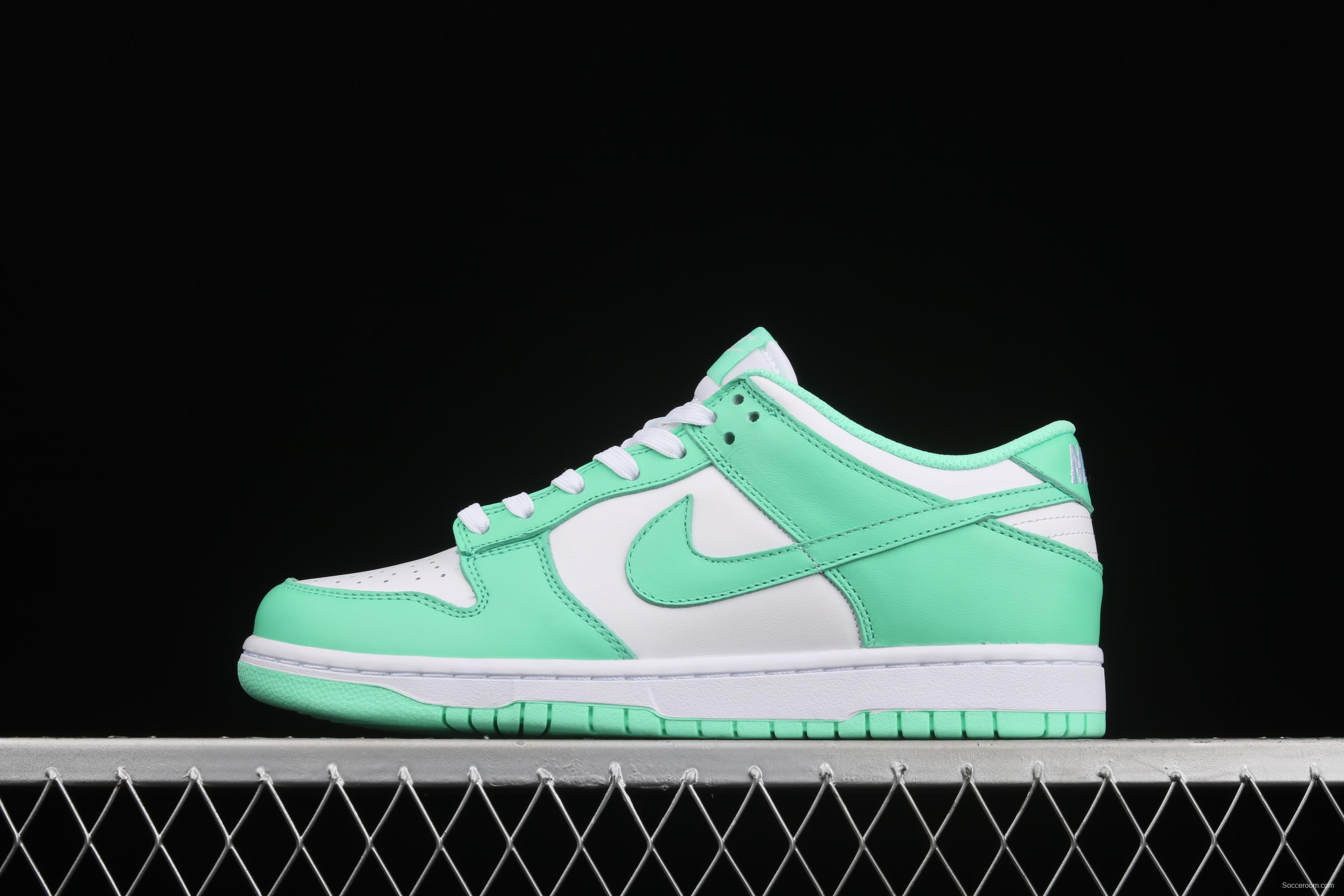 NIKE SB DUNK Low White/Green Glow Tiffany Green White Slam Dunk Series low side leisure sports skateboard shoes DD1503-105