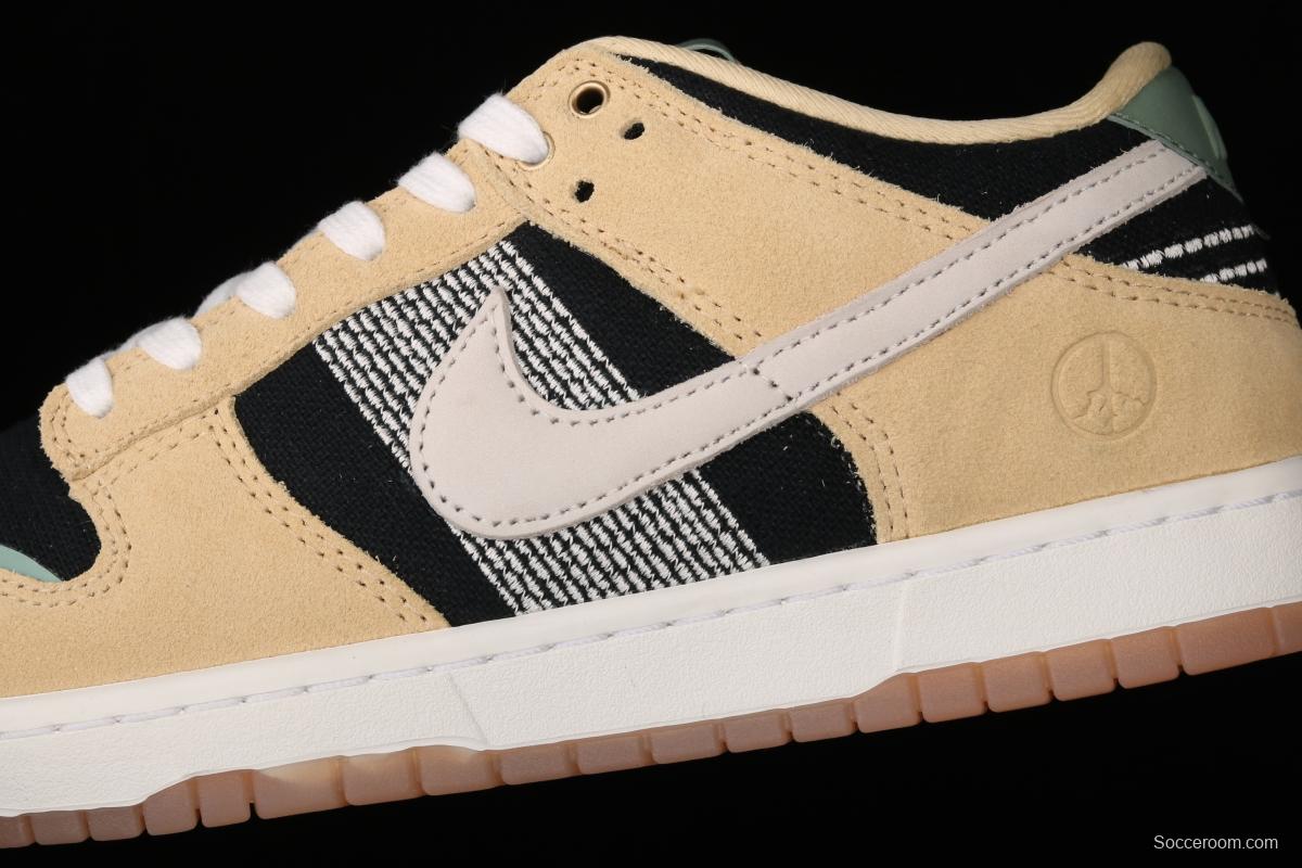 NIKE SB Low DUNK Rooted in Peace embroidery earth color limited low-top skateboard shoes DJ4671-294