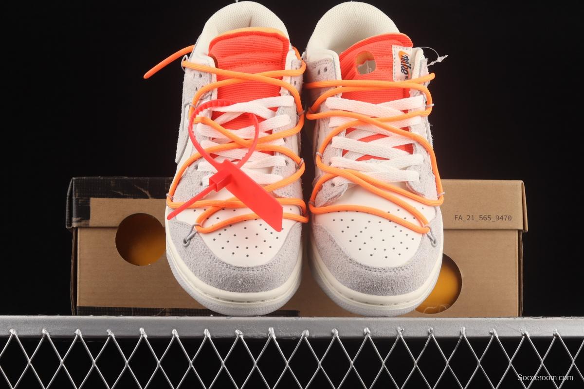 OFF-White x NIKE DUNK Low OW suede SB buckle rebound fashion casual board shoes DJ0950-116,