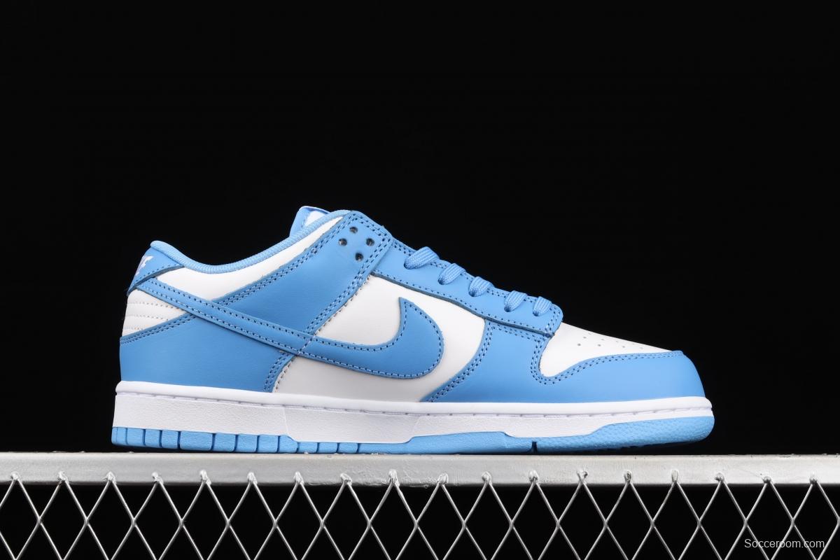 NIKE DUNK Low University Blue White Blue North Carolina White Blue Slam Dunk Series low side Leisure Sports Skateboard shoes DD1391-102