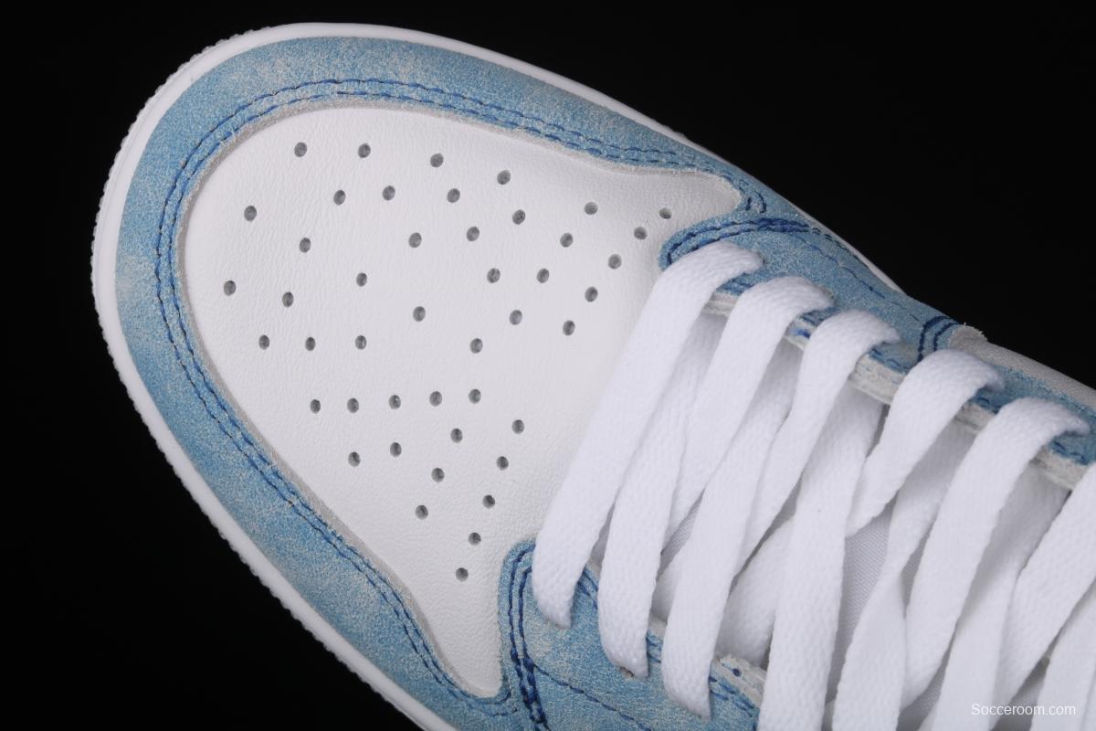 Air Jordan 1 Hyper Royal washed North Carolina high top basketball shoes 575441-402 555088-402