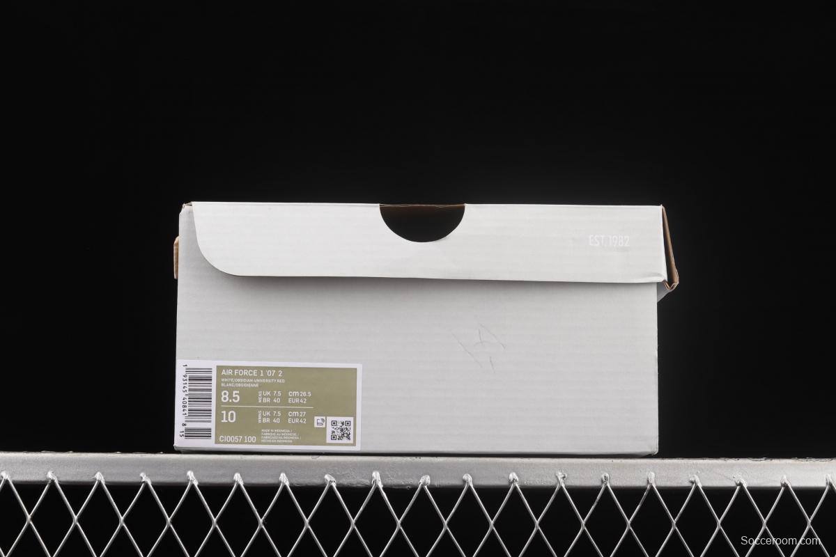 NIKE Air Force 1x07 Low white and black raw rubber classic low-top casual board shoes CI0057-100