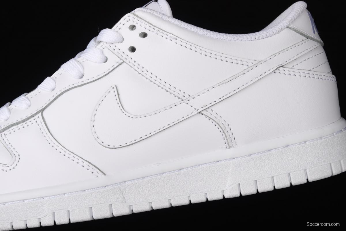 NIKE SB DUNK Low Prm pure white color SB buckle rebound fashion leisure board shoes DD1503-109