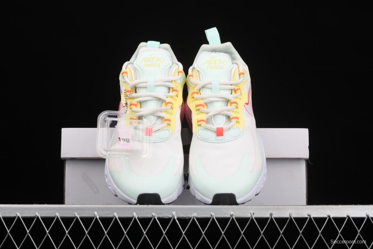 NIKE Air Max 270React new high frequency mesh hollowed-out half-palm air cushion running shoes CV8818-102