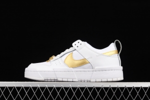 NIKE DUNK Low Disrupt White/Sand/Ghost/Sail lightweight dunk destruction series deconstructed wind low side casual skateboard shoes DD9676-100