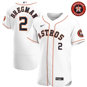 Men's Alex Bregman White Home 2020 Authentic Player Team Jersey