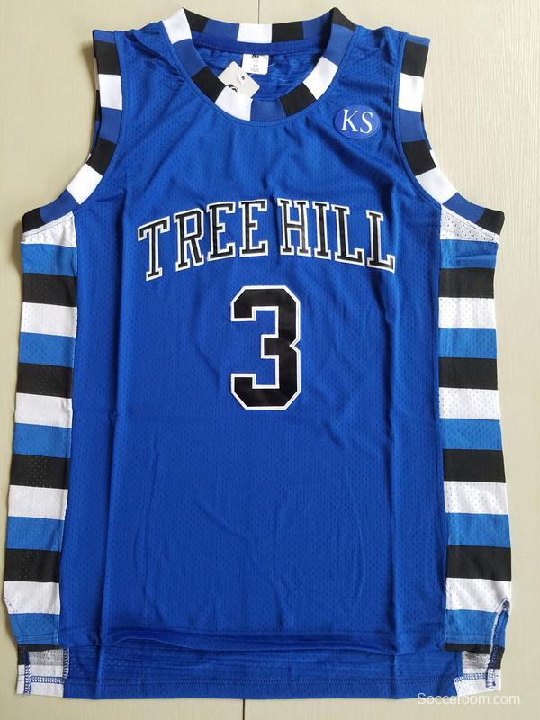 Antwon Skills Taylor 3 One Tree Hill Ravens Blue Basketball Jersey