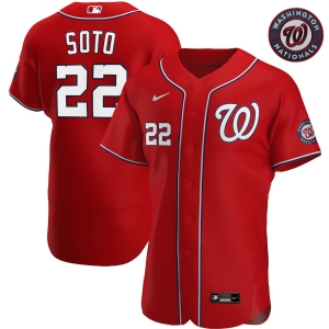 Men's Juan Soto Red Alternate 2020 Authentic Player Team Jersey