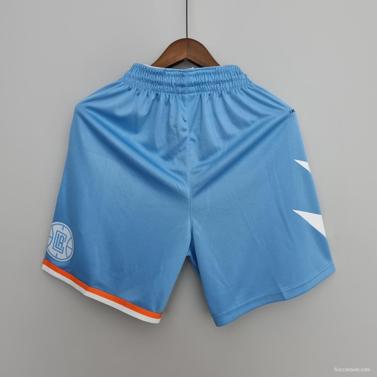 2022 Los Angeles Clippers City Edition Blue NBA Shorts