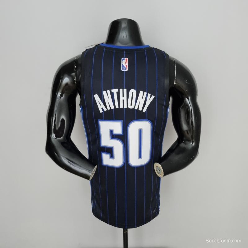 75th Anniversary Anthony#50 Orlando Magic Black NBA Jersey