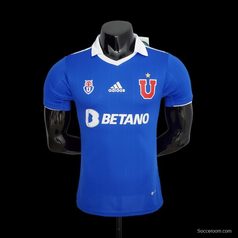 Player Version 22/23 Universidad De Chile Home  Soccer Jersey