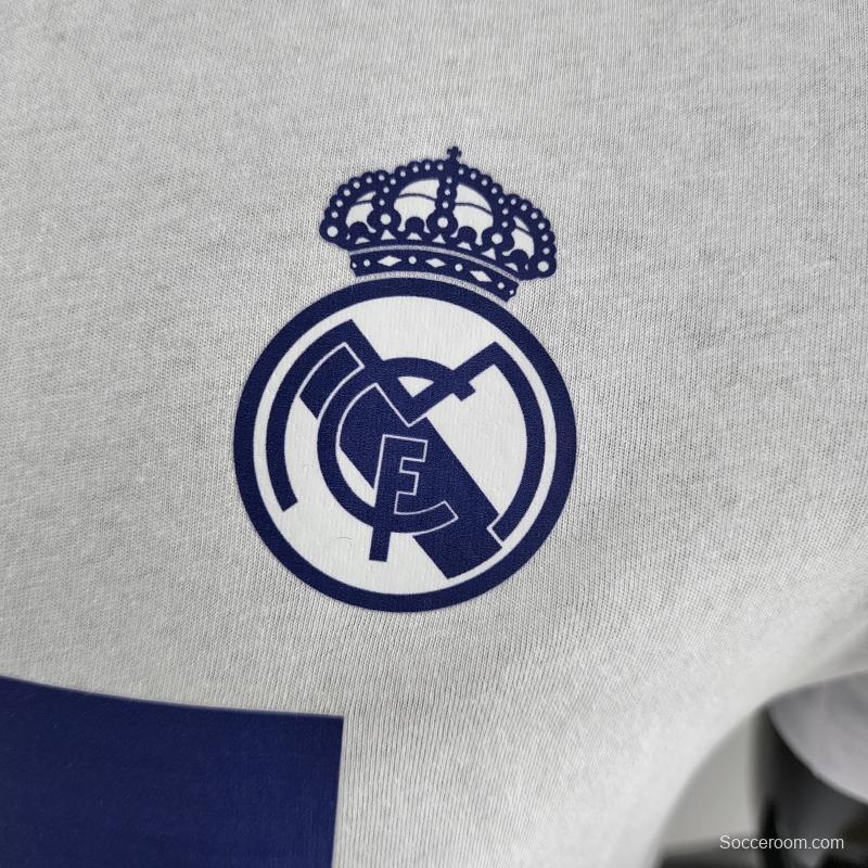 22 23 Real Madrid Mens Campeón 35 T-Shirt White  #K000168