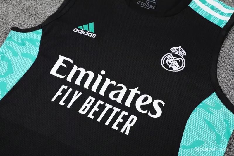 22/23 Real Madrid Pre-match Training Jersey Black Vest