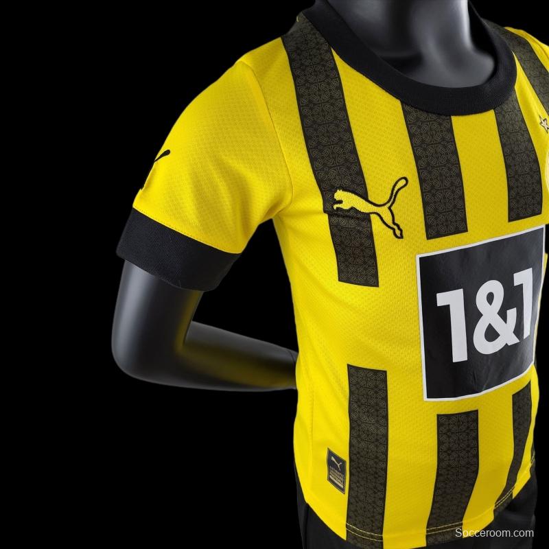 22/23 Kids Kit Dortmund Home SIZE16-28 Soccer Jersey