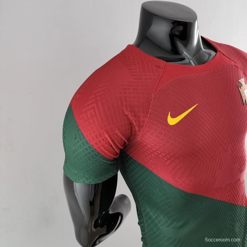 Player Version 2022 Portugal Home Soccer Jersey