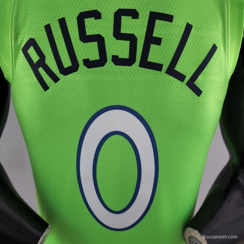 Minnesota Timberwolves RUSSELL#0 Air Jordan NBA Jersey Blue