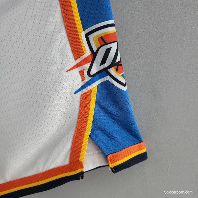 Oklahoma City Thunder NBA Shorts White