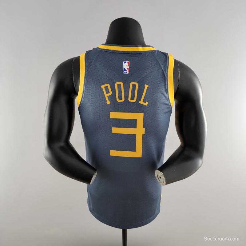 2018 POOLE#3 Golden State Warriors Grey NBA Jersey