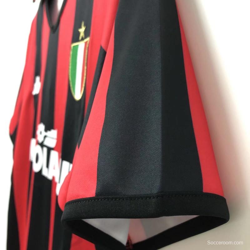 Retro 88/89AC Milan Home Soccer Jersey