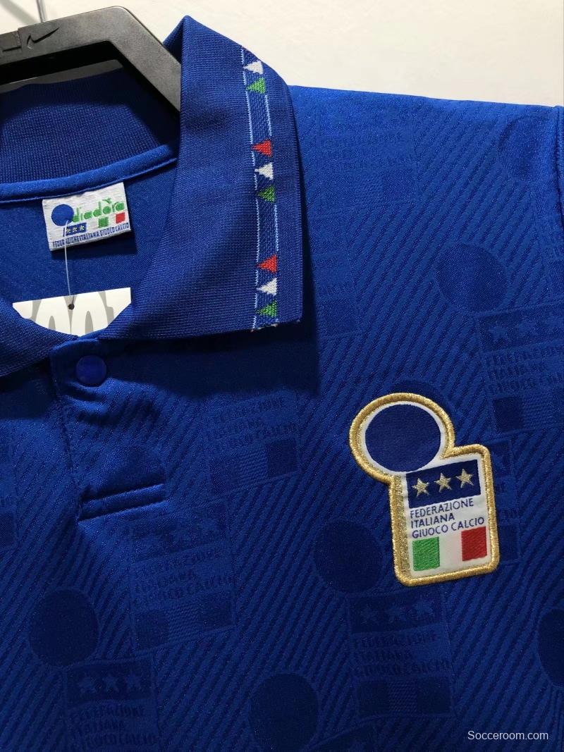 Retro 1994 Italy Home Soccer Jersey
