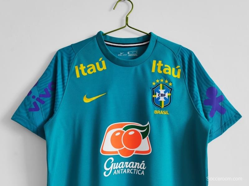 Retro 2021 Brazil Blue Training Jersey