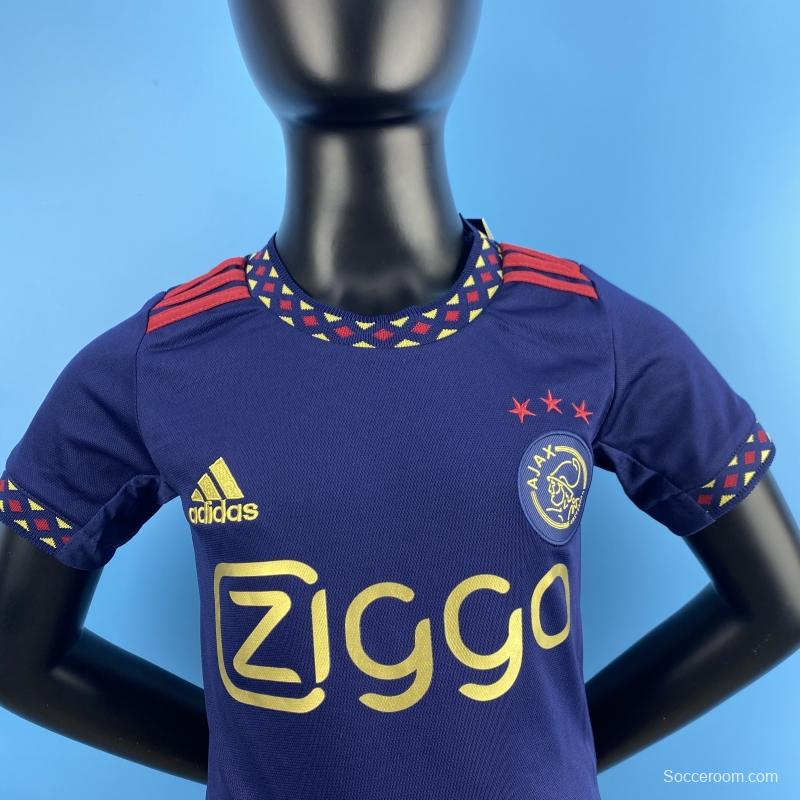 22/23 Kids Kit Ajax Away SIZE16-28 Soccer Jersey