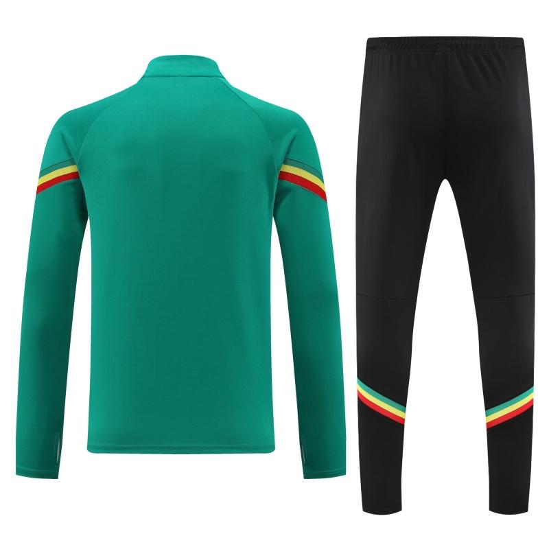 2022 Senegal Green Half Zipper Tracksuit