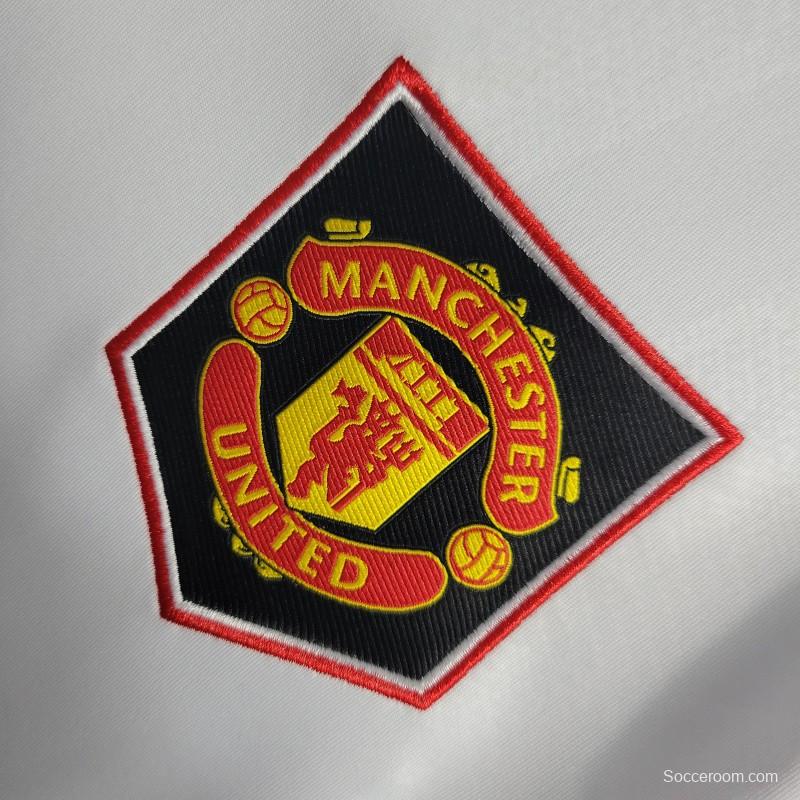 22/23 Long Sleeves Manchester United Away White Jersey