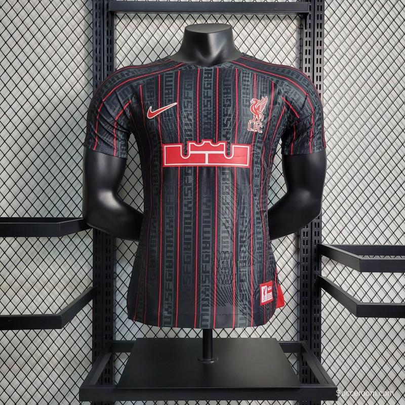 Player Version 23/24 Liverpool x Lebron Black Jersey