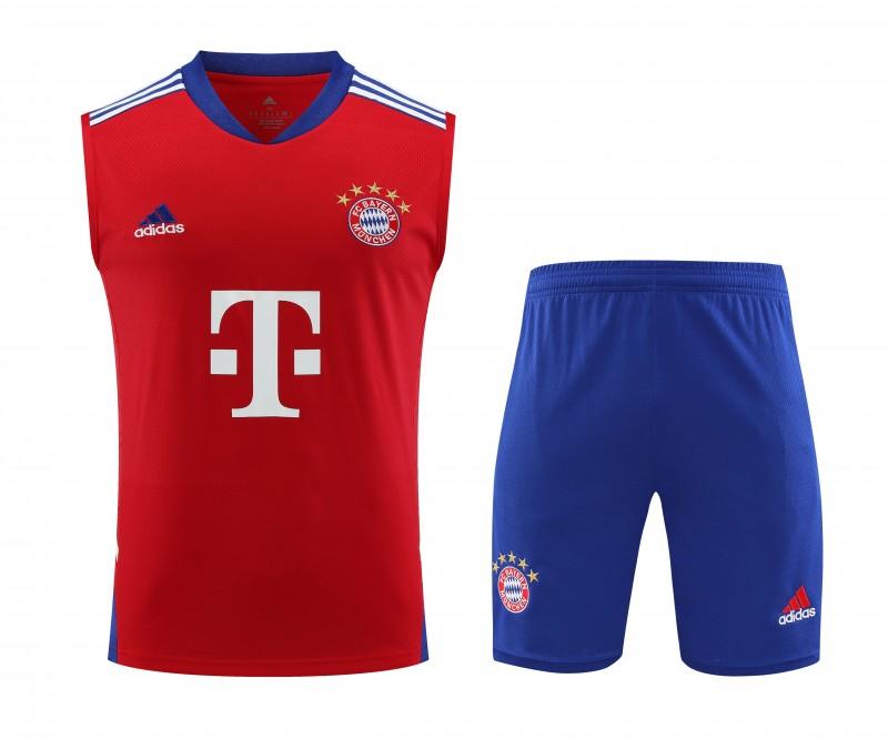 23-24 Bayern Munich Red/Blue Vest Jersey+Shorts