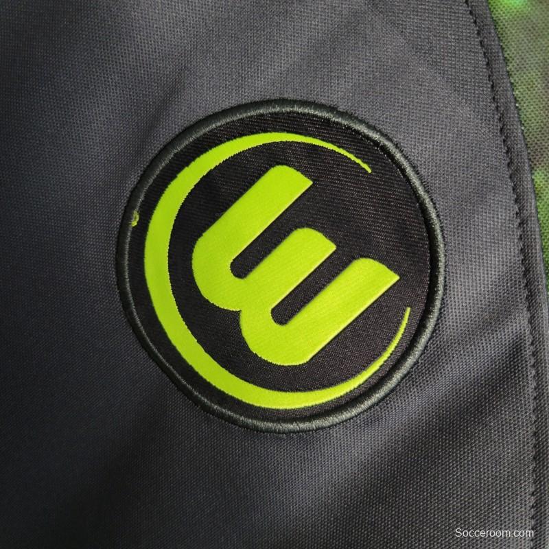 23-24 VfL Wolfsburg Away Black Jersey