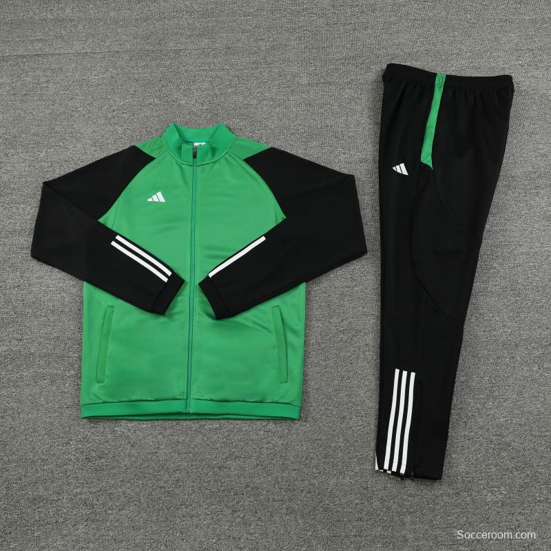 23/24 Puma Green Black Full Zipper Jacket+Pants