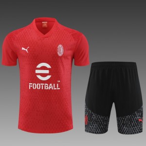 23 24 AC Milan Red Short Sleeve+Shorts