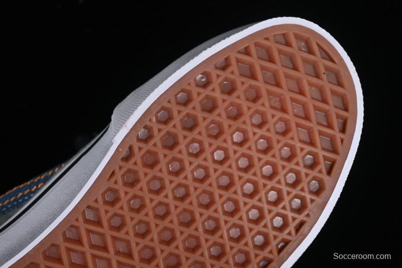 Vans Classics Knu Skool Washed Denim Distressed Vintage Chunky Tongue Skate Shoes - VN0009QCBLK