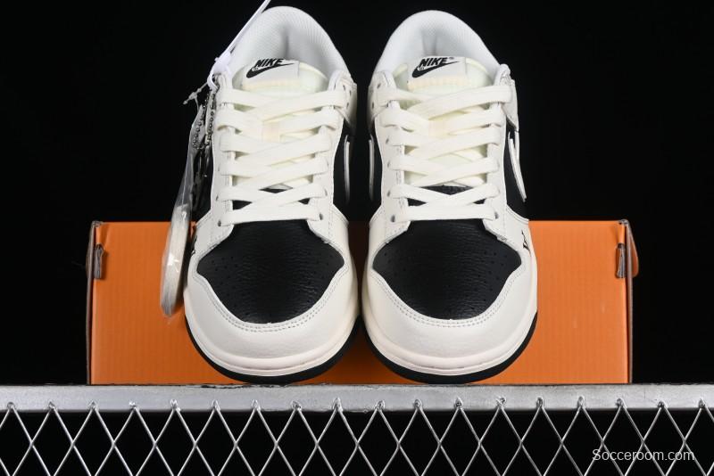 Nike SB Dunk Low LV Collaboration - Elegant Black White Night Light Anniversary High-End Custom Low-Top Casual Sneakers BB8766-208