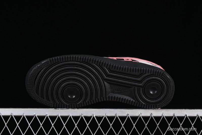 Nike Air Force 1 '07 Low Custom Anime Theme Black Sugar Heart Casual Sneakers with Lace-Up - ZH0316-012