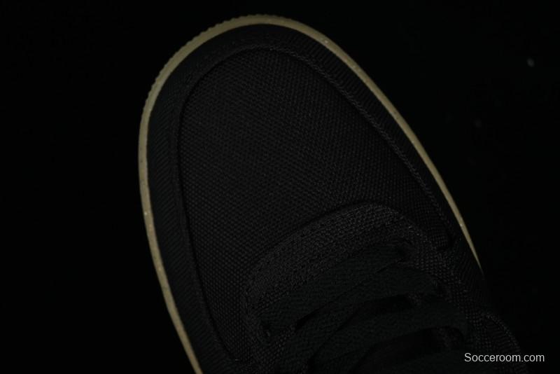 Nike Air Force 1 '07 Low Black Green Canvas Casual Sneakers - FJ4160-001