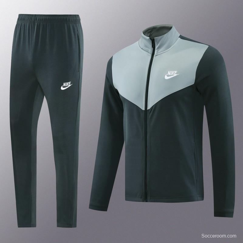 2024 NIKE Black/Grey Full Zipper Jacket +Long Pants