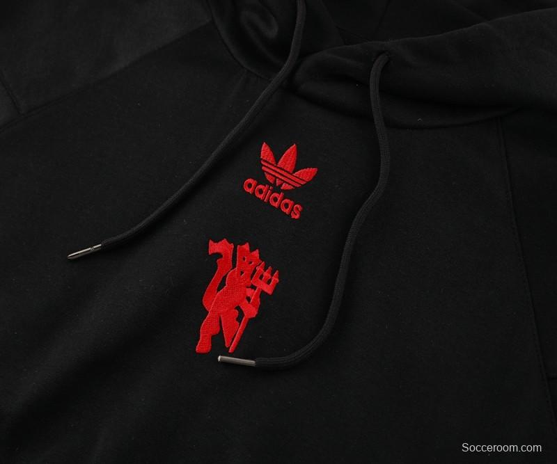 24/25 Manchester United Black Hoodie Jacket +Long Pants