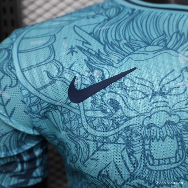 25/26 Player Version Barcelona Special Edition Blue Dragon Jersey