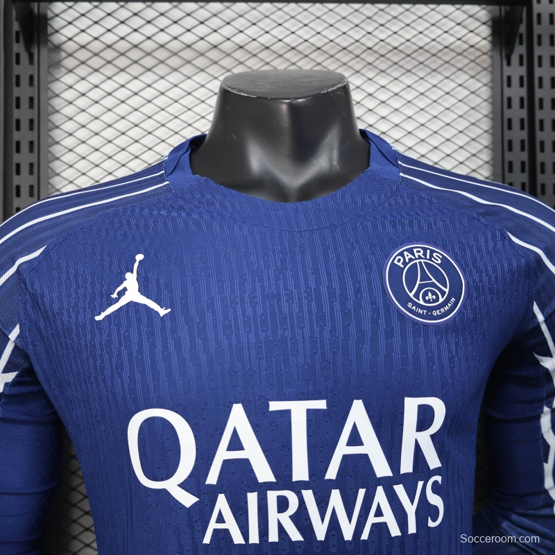 24/25 Player Version PSG Forth Blue Long Sleeve Jersey