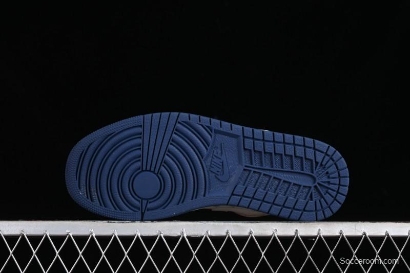 Nike Air Jordan 1 Low LV Collaboration - Light Blue Retro Casual Sneakers - SJ9950-003