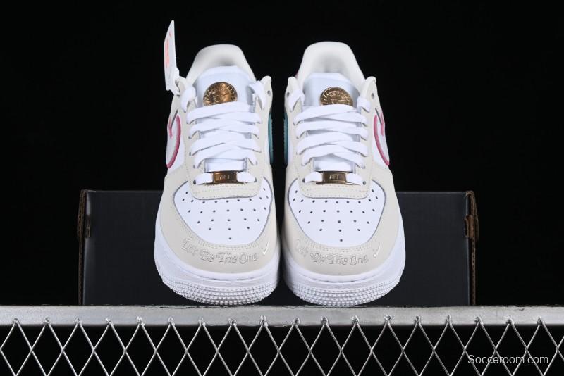 Nike Air Force 1 '07 Low Grey White Pink Casual Sneakers - HM3694-011