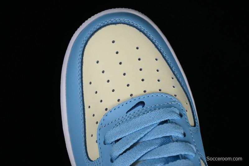 Nike Air Force 1 '07 Low White Blue Color Blocking Casual Sneakers - HF4837-407