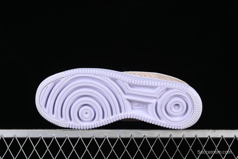 Nike Air Force 1 '07 Low 2.0 Khaki Flyknit Casual Sneakers - CI0051-200