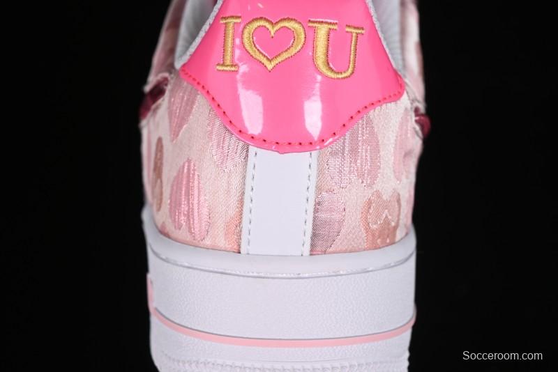 Nike Air Force 1 '07 Low Valentine's Day Limited Edition Pink Bear Sneakers - DH2920-111