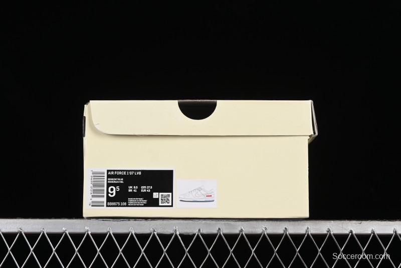 Nike SB Dunk Low Supreme Collaboration - Light Blue Double Swoosh Anniversary Customized Low-Top Casual Sneakers - BB8675-108